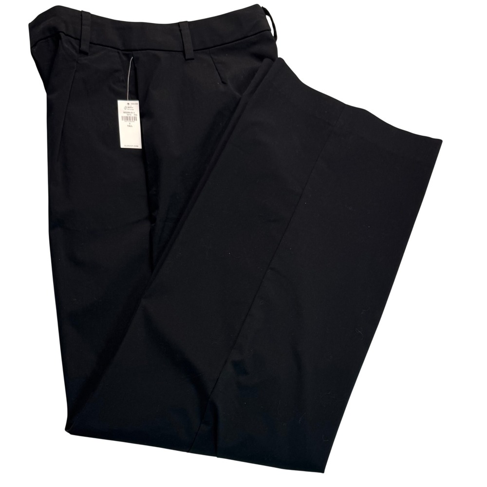 Old Navy Extra High-Rise Wide Leg Trousers Black Adjustable Waist 2 Tall NWT